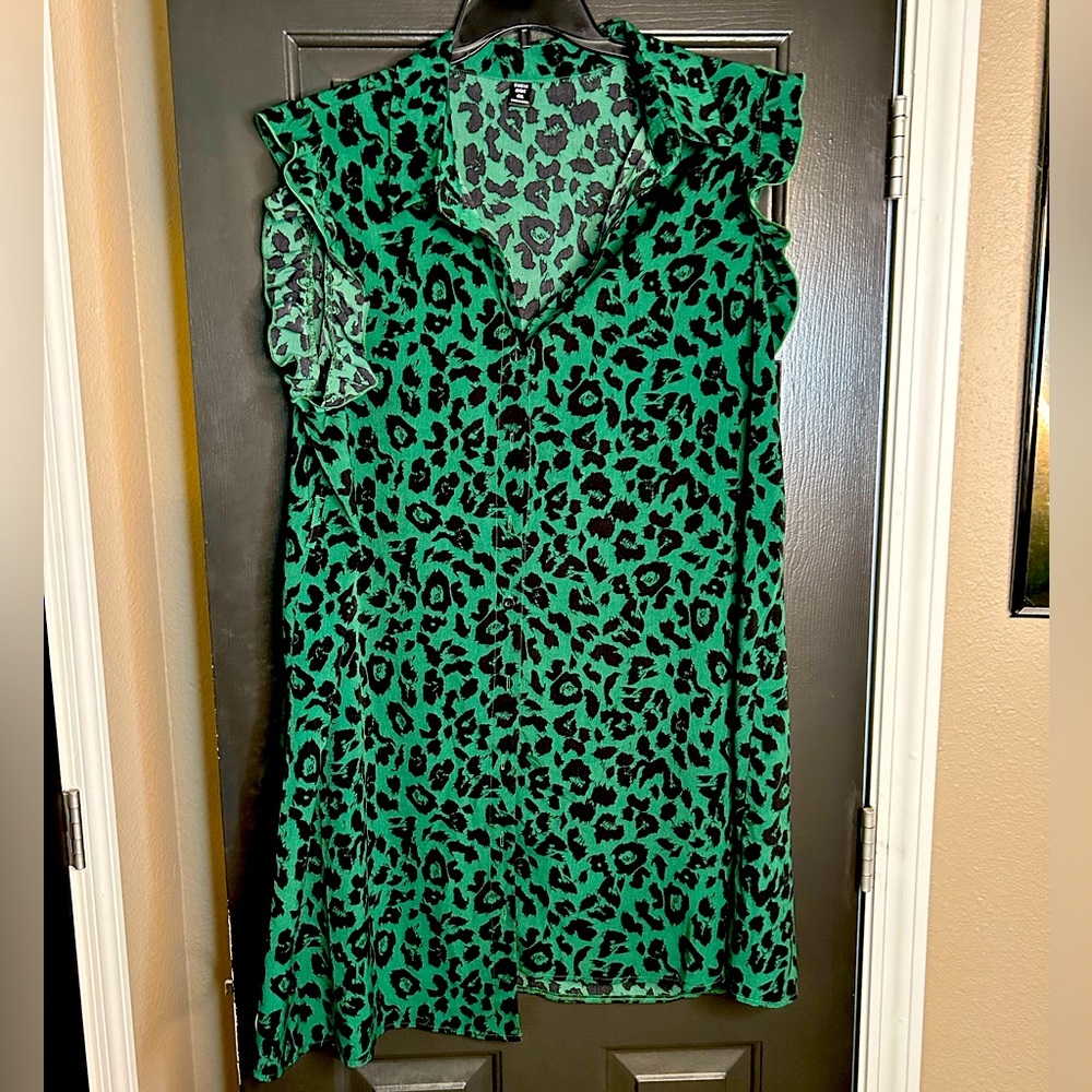 SHEIN Ruffle Button Down Dress